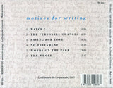 Wim Mertens - Motives For Writing