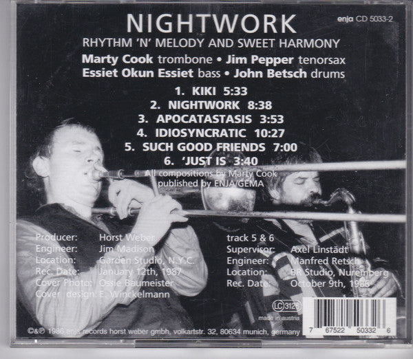Nightwork by Marty Cook Group – discosdobau