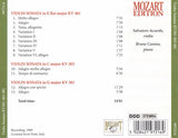 Wolfgang Amadeus Mozart - Violin Sonatas = Violinsonaten