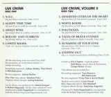 Cream (2) - Live Cream & Live Cream, Volume II