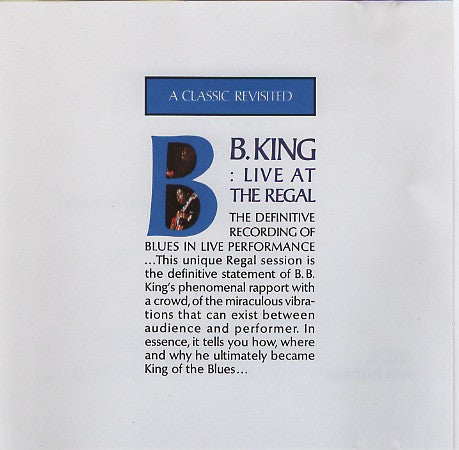 B.B. King - Live At The Regal