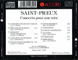 Saint-Preux - Concerto Pour Une Voix