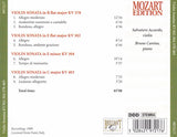 Wolfgang Amadeus Mozart - Violin Sonatas = Violinsonaten