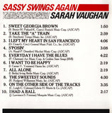 Sarah Vaughan - Sassy Swings Again