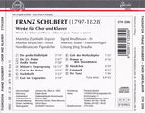 Franz Schubert - Werke Für Chor Und Klavier = Works For Choir And Piano = Œuvres Pour Chœur Et Piano