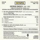 George Enescu - Complete Orchestral Works, Vol. 6 - Vox Maris, Op. 31 / Study Symphony No. 1 / Ballade For Violin & Orchestra, Op. 4a
