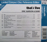 Eric Burdon & Band - That's Live