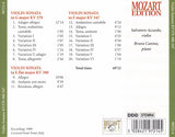 Wolfgang Amadeus Mozart - Violin Sonatas = Violinsonaten