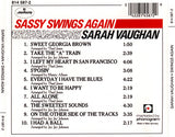 Sarah Vaughan - Sassy Swings Again