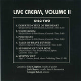 Cream (2) - Live Cream & Live Cream, Volume II